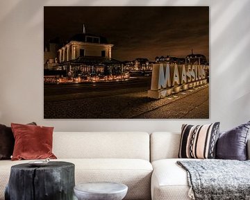 maassluis harbour head hotel evening dark hotel by Marco van de Meeberg