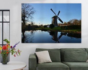 Le moulin Wipper à Maassluis avec doublure de voile sur Rob Pols