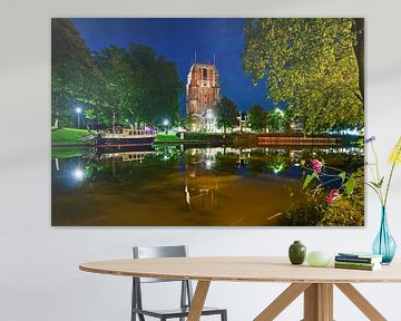 Oldehove in Leeuwarden at night