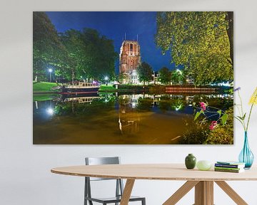 Oldehove in Leeuwarden bij nacht van Marcel van Kammen