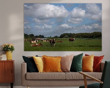 Koeien in Fries Landschap van By Foto Joukje