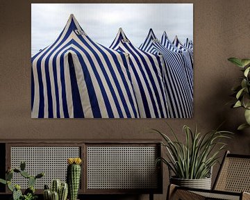 Summer Beach Tents van Timeview Vintage Images