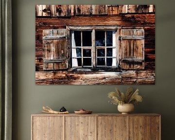 oud houten venster van Jürgen Wiesler