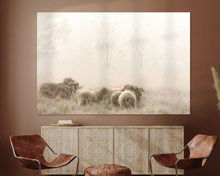 Voorbeeld van het werk in een kamer