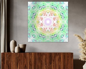 Mandala lichtgroen van Maik Berning