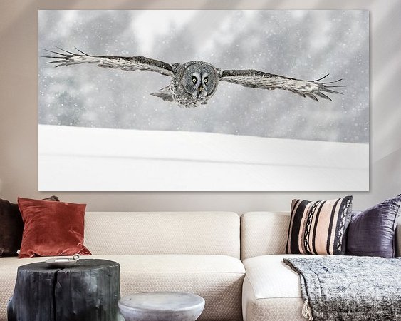 Voorbeeld van het werk in een kamer