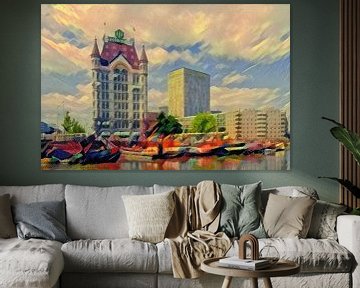 Fairy Tale Painting White House Rotterdam by Slimme Kunst.nl