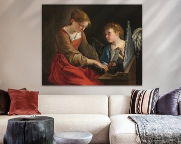 Sint Cecilia en een engel, Orazio Gentileschi, Giovanni Lanfranco