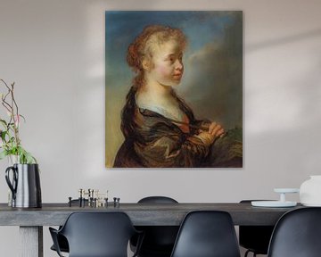 Portret van een meisje als herderinnetje, Govert Flinck