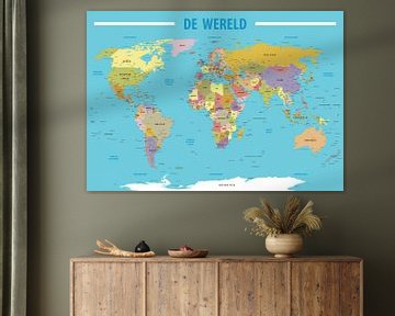 Carte du monde néerlandophone sur Doesburg Design