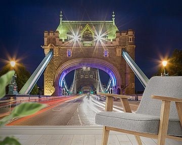 Londen Tower Bridge tijdens spitsuur