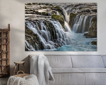 Grote waterval in IJsland van Ralf Lehmann