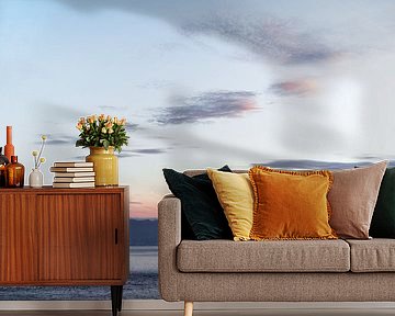 Azoren - Blick über Wasser zum Vulkan Pico im Abendlicht von Ralf Lehmann