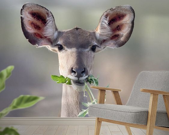 Voorbeeld van het werk in een kamer