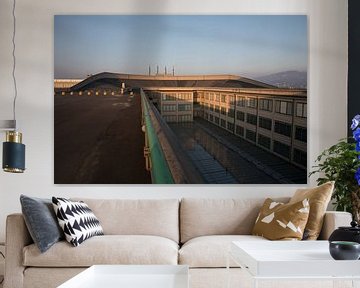 Roof of Lingotto car factory Fiat in Turin by Joost Adriaanse