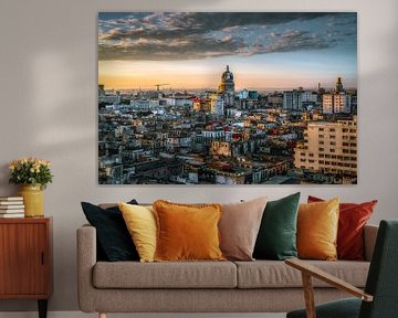 Skyline Havana, Cuba van Harmen van der Vaart