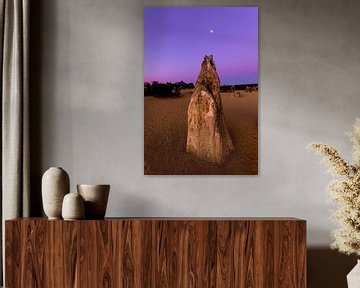 The famous pinnacles desert national park at sunset just outside Perth in Australia