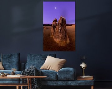 Roche spéciale dans le parc national du désert des Pinnacles au coucher du soleil juste à l'extérieu sur Guido Boogert