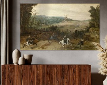 Paysage avec des voyageurs, volés par des voleurs, Sebastiaen Vrancx