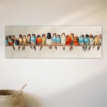 Un perchoir d'oiseaux, Hector Giacomelli (Amélioration numérique)