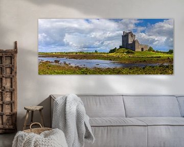 Panorama Dunguaire Castle, Ierland van Henk Meijer Photography