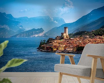 Italian village on the edge of Lake Garda by Alexander Mol