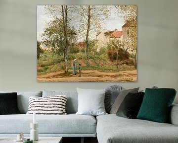 Huizen in Bougival (Herfst), Camille Pissarro