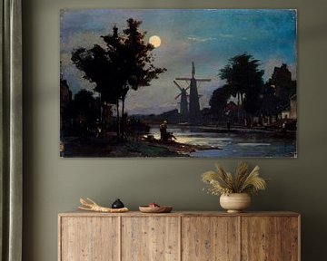 Maanlicht op het kanaal, Johan Barthold Jongkind