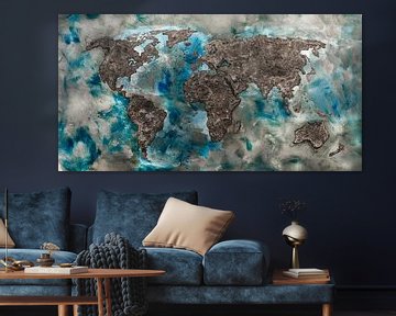 Weltkarte von Concrete von Wereldkaarten.Shop