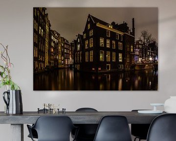 Huis in het water Amsterdam van Claudia Kool Kool