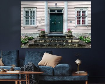 Entree van een karakteristiek huis in Noorwegen van Evert Jan Luchies