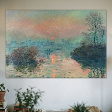 Zonsondergang op de Seine bij Lavacourt, Claude Monet