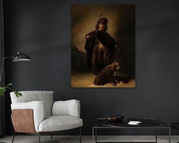 Portret van de kunstenaar in oosterse klederdracht, Rembrandt van Rijn