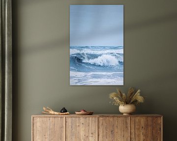 Große Welle an der Nordseeküste von Florian Kunde