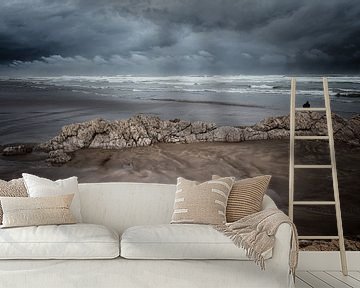 The beach at Casablanca in Morocco during a storm by Bas Meelker
