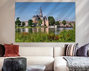 Stadsfront Kampen met Bovenkerk en Koornmarktspoort van Fotografie Ronald