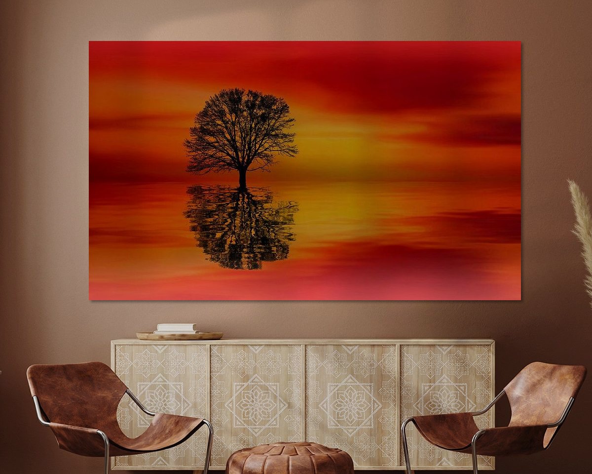 Voorbeeld van het werk in een kamer
