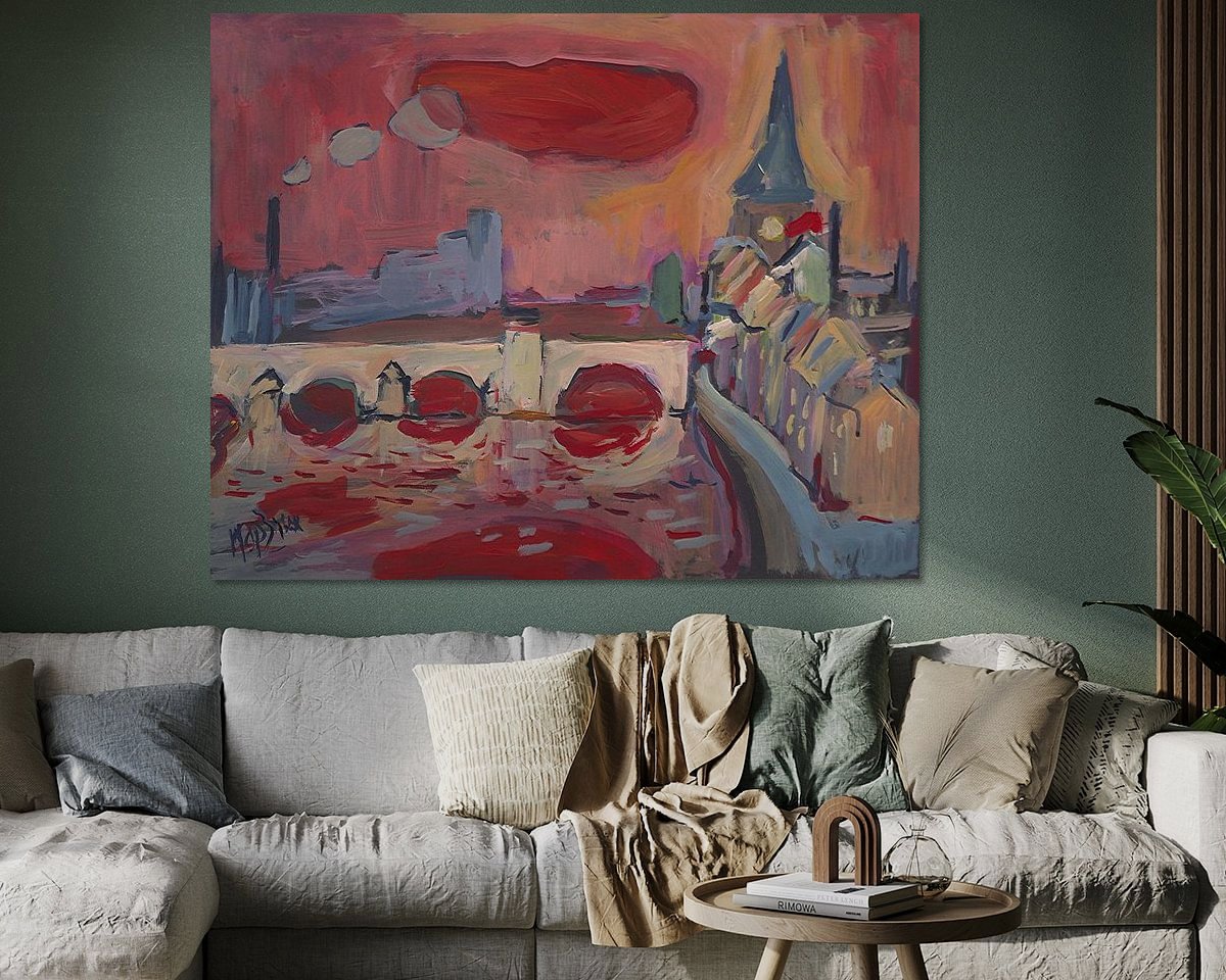 Voorbeeld van het werk in een kamer