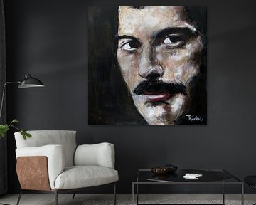 Portret van Freddie Mercury, Farrokh Bulsara van Therese Brals