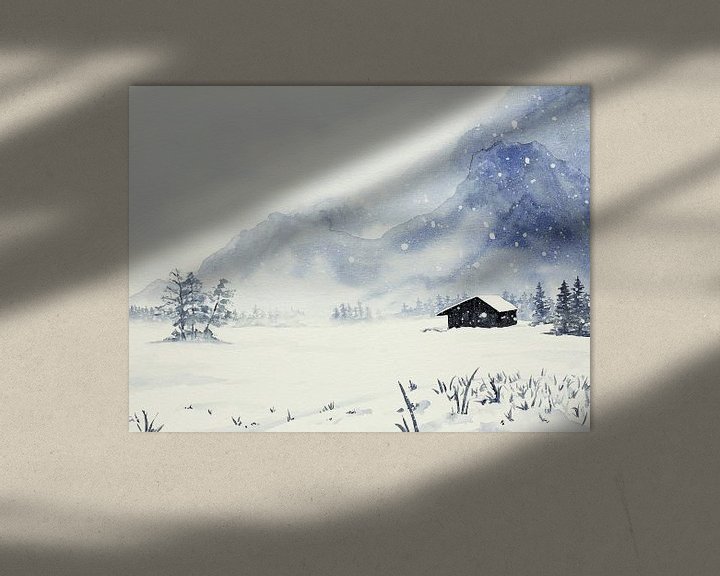 Sfeerimpressie: Sneeuwstorm bij de afgelegen winter cabine van Natalie Bruns
