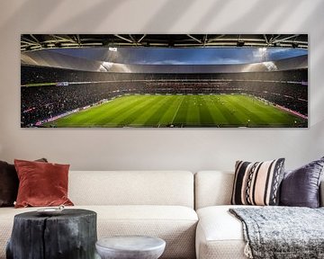 Panorama foto van Feyenoord wedstrijd in de Kuip van Fred Leeflang