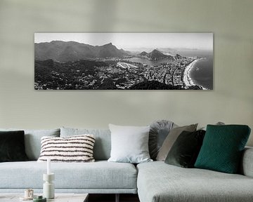 Rio de Janeiro panorama (Zwart-wit) van Merijn Geurts