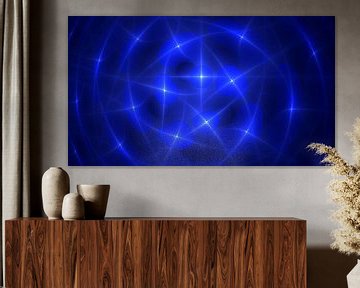 Blauw, wit, zwart beeld