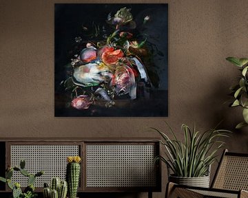 Still life with flowers by Jacco Hinke