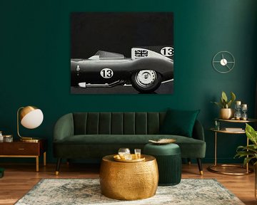 Jaguar Type D 1956 B&W by Jan Keteleer
