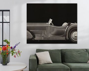 Mercedes - Benz SSK710 1930 Schwarz-Weiß