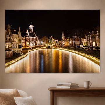 Dokkum by night van Willemke de Bruin