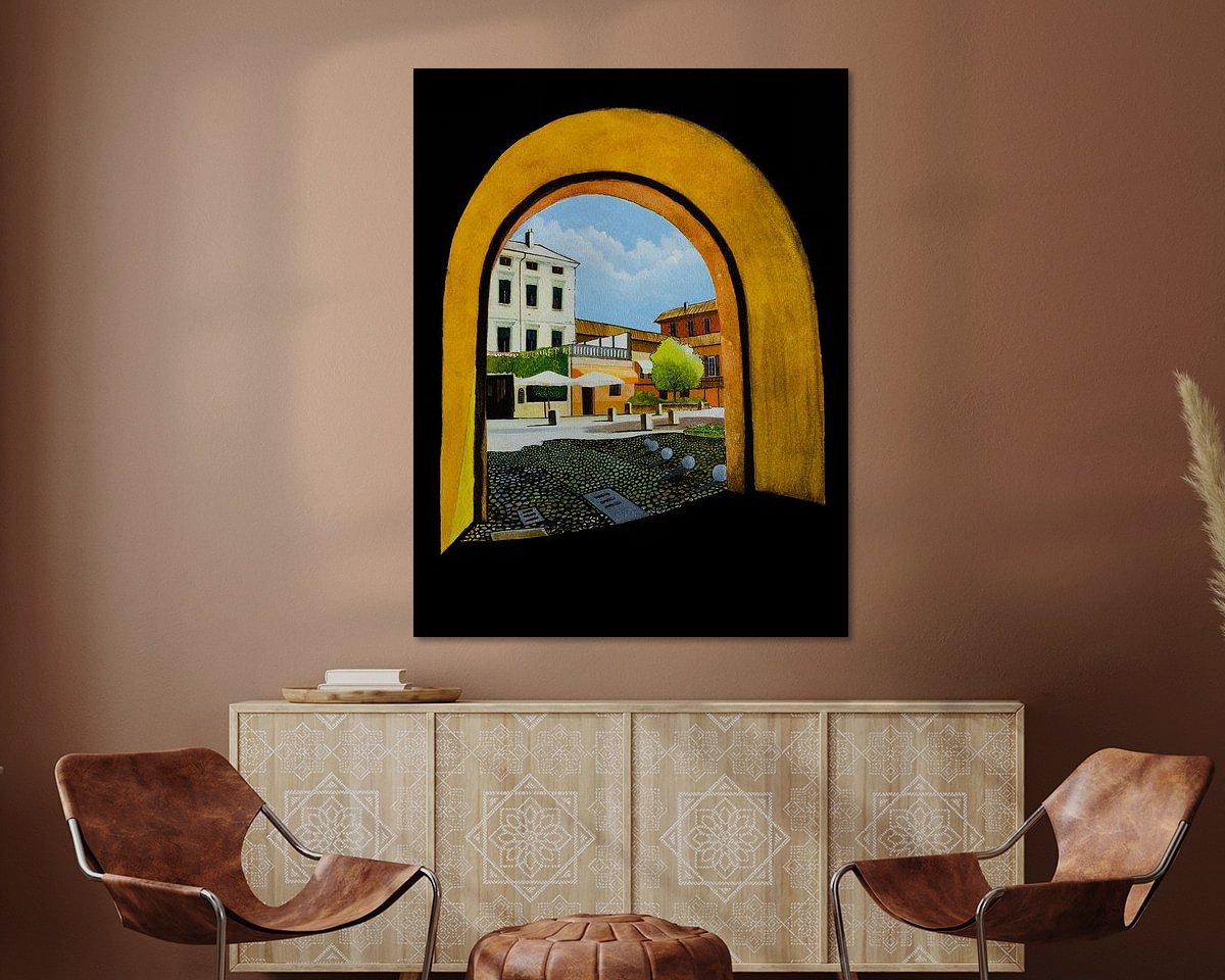 Voorbeeld van het werk in een kamer