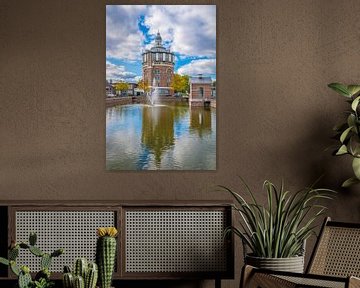 Watertoren in Rotterdam van Fred Leeflang