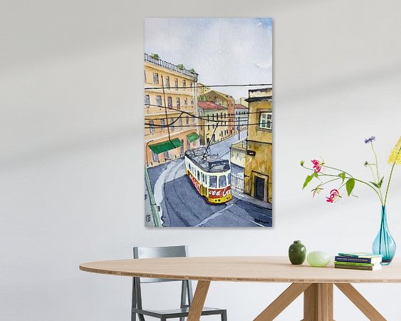 Voorbeeld van het werk in een kamer